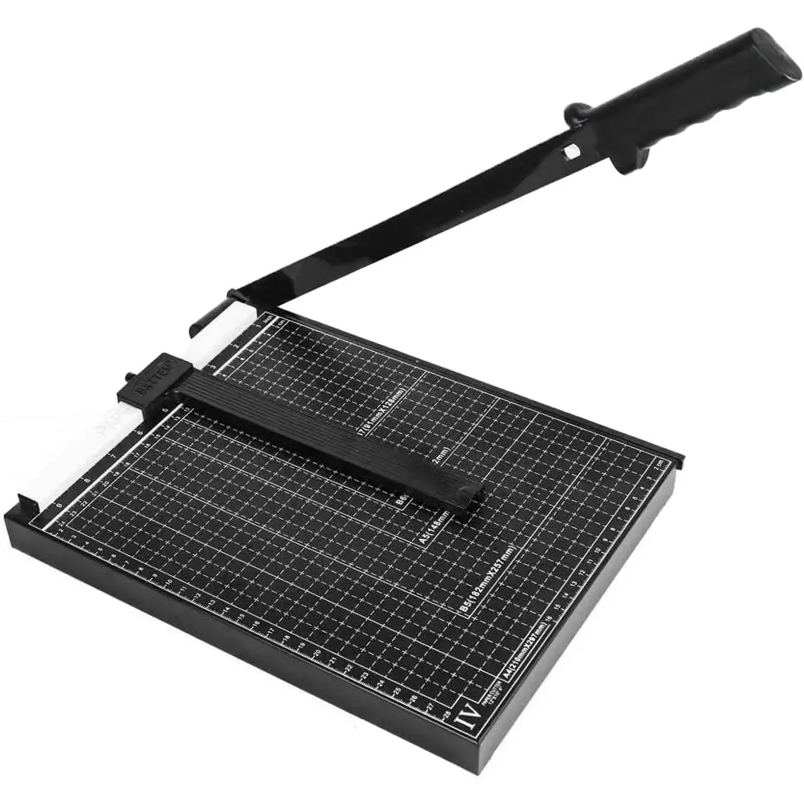 12" Guillotine Paper Cutter 10 Sheet Capacity for Cardstock Photos Crafts Heavy Duty Steel Base with Safety Guard Ideal for Office School or Home Use