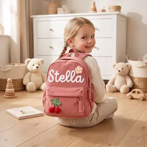AS1012 School Entrance Gifts Personalized Customized Name Backpack Color Decoration DIY Children's Unique Gift School Bag