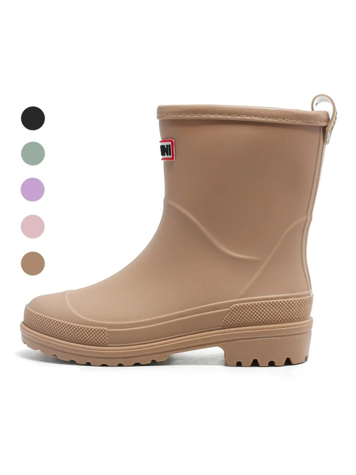 Women's Casual Versatile Mid-calf Waterproof Rain Boots, Deep Lug Traction Wear-resistant Anti-slip Footwear For Garden Watering Work & Post-rain Casual Street Outings