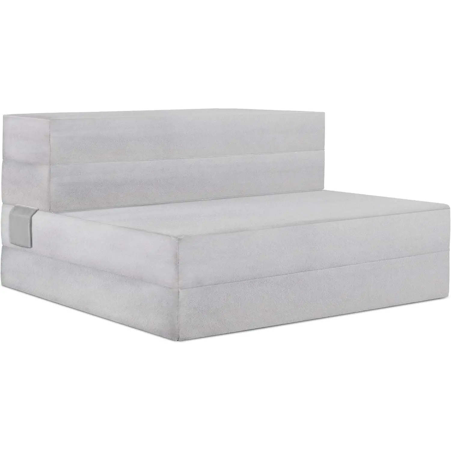 4.5” Trifold Sofa + Mattress | Twin XL Size | Portable Certi PUR-US Certified Firm Foam Folds Into Couch | Washable Panne Velvet Material w/Non-Slip Base | 78”L x 38”W x 4.5”H