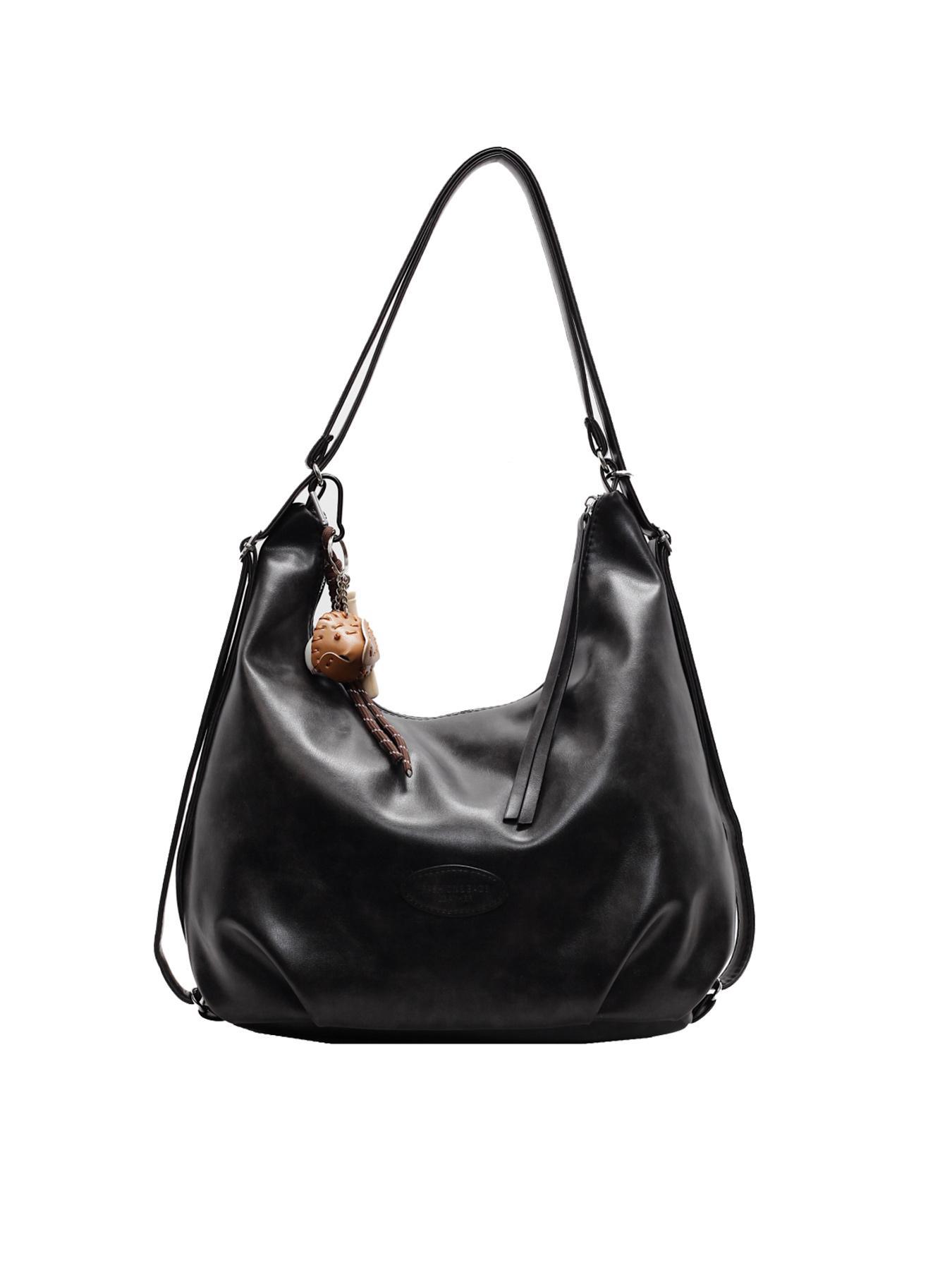 Large Capacity Tote Bag, Retro Casual Fashionable One-shoulder Crossbody Bag for College Students, Suitable for Short Trips, Elegant Commuter Bag