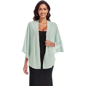 Shawl Wraps for Women Evening Dresses Chiffon Soft Capelets Wedding Bridal Cover Up