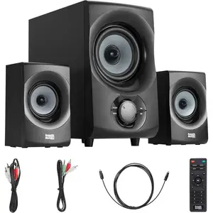 2.1 Speaker System 2.1-  Theater Speaker System, with Optical/Aux/USB/SD Inputs Black (AA2172)