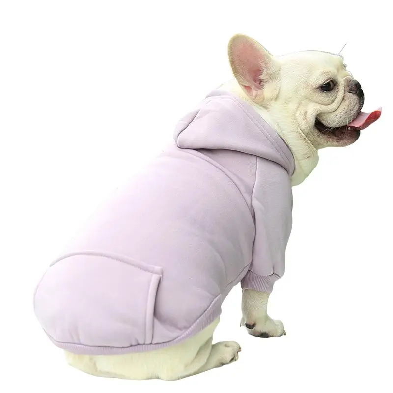 Basic Pet Hoodie with Pockets, Warm Fleece Puppy Sweater for Small Dogs, Clothing, Suitable for Chihuahua, Schnauzer, Yorkshire Terrier, Poodle