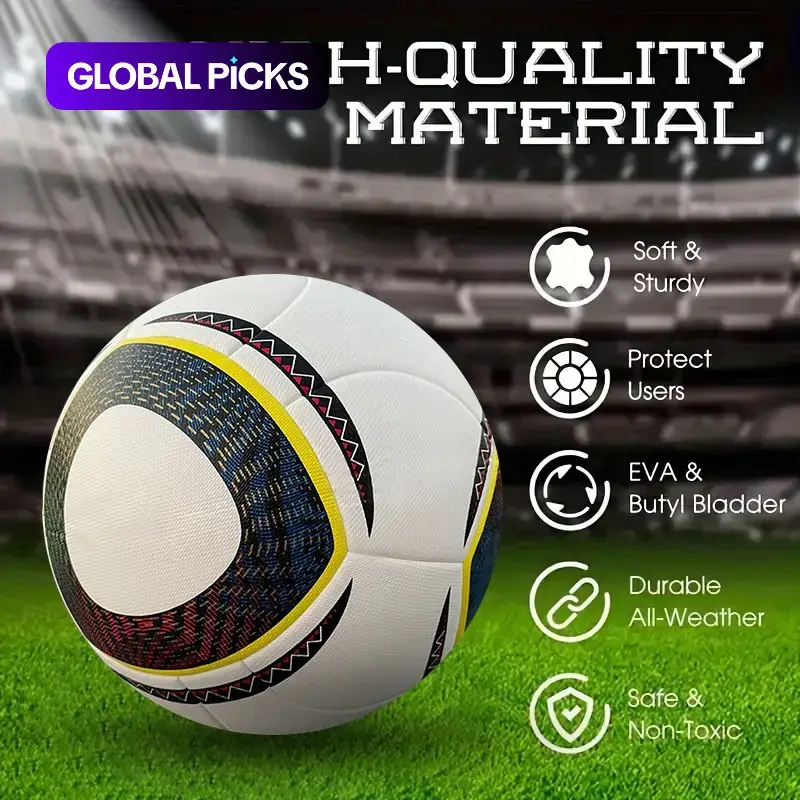 Size 5 Soccer Ball, Football Training Balls, Soccer Trainer Ball, Professional Football Training Equipment for Youth & Adults, Ideal for Indoor & Outdoor Ball Sports, Soccer Gear