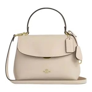 COACH Emory 25 Crossbody Bag for Women – Smooth Leather Shoulder Handbag in Oatmeal
