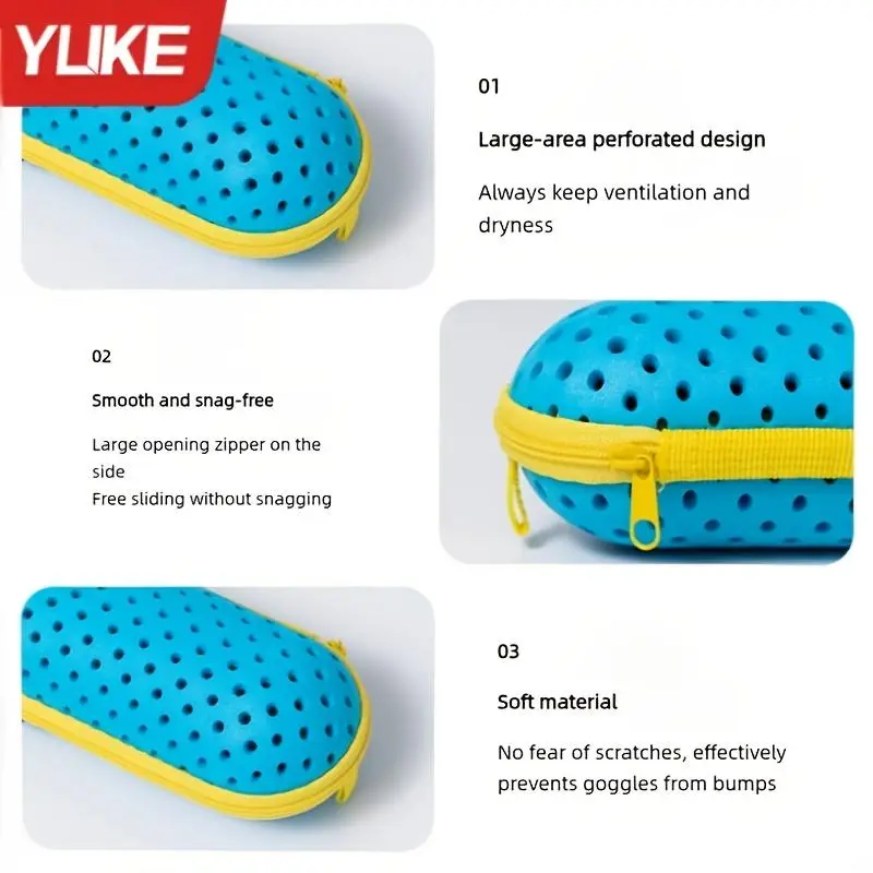 Goggle Storage Box Lightweight Portable Wear-Resistant Glasses Protector Box Breathable Anti-Drop Goggle Case Swimming Training Equipment