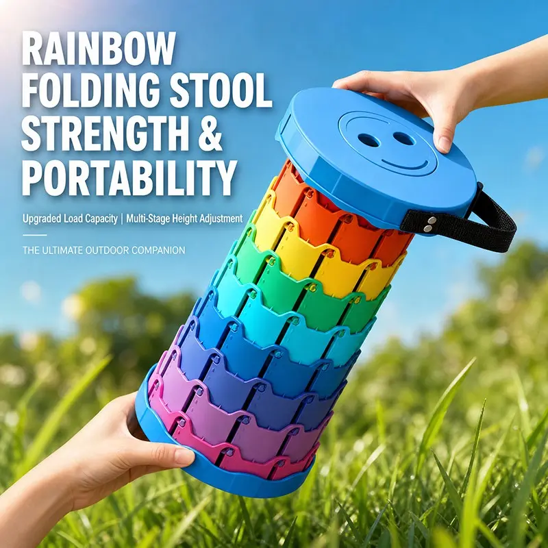 Outdoor Folding Bench, Portable Camping Seat, Portable Picnic Seat, Foldable Structure, Outdoor Furniture, Camping Gear, Travel Stool, Collapsible Stools, Easy to Extend and Fold