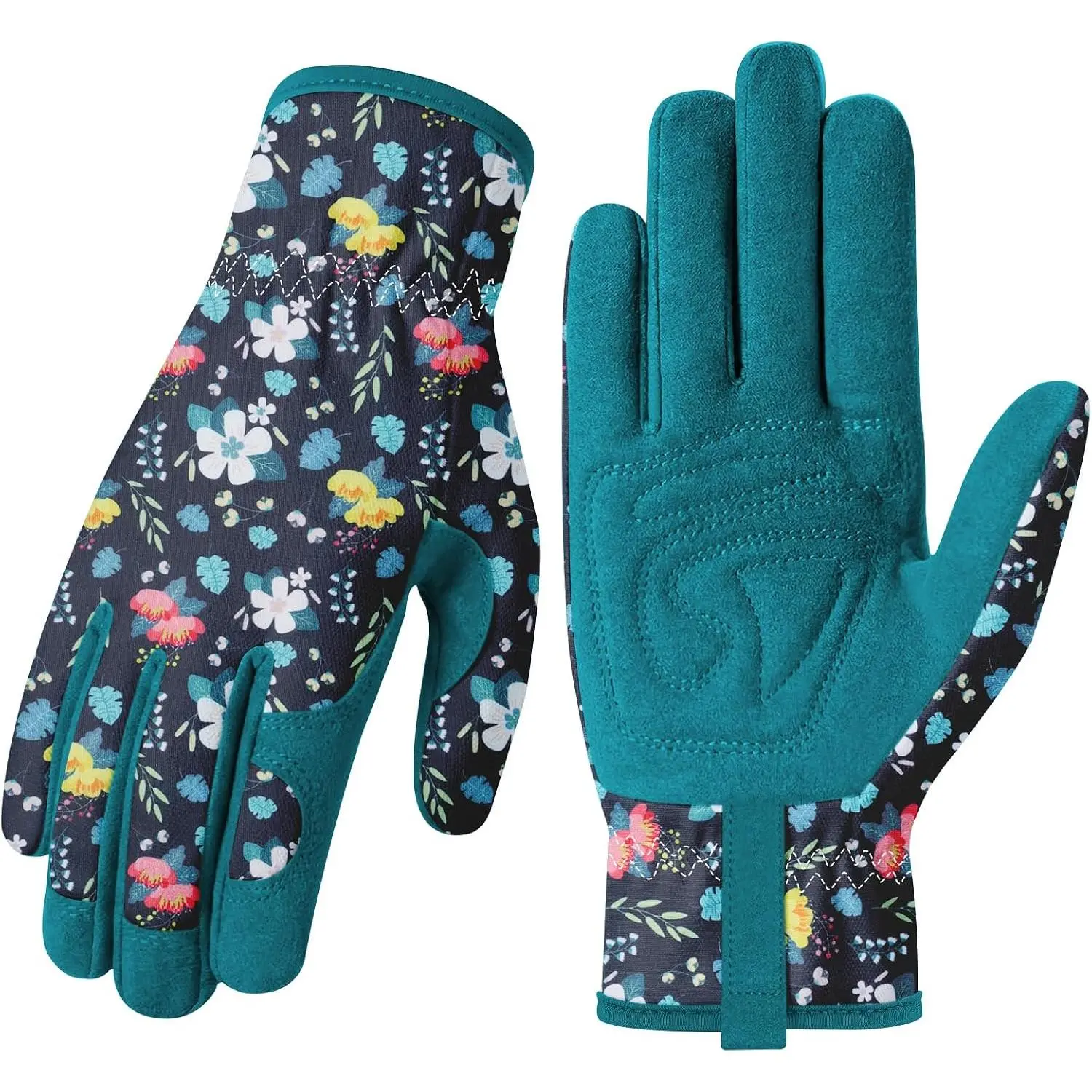 Gardening Gloves for Women, Breathable Leather Garden Gloves with Grip, Thorn Proof Work Gloves