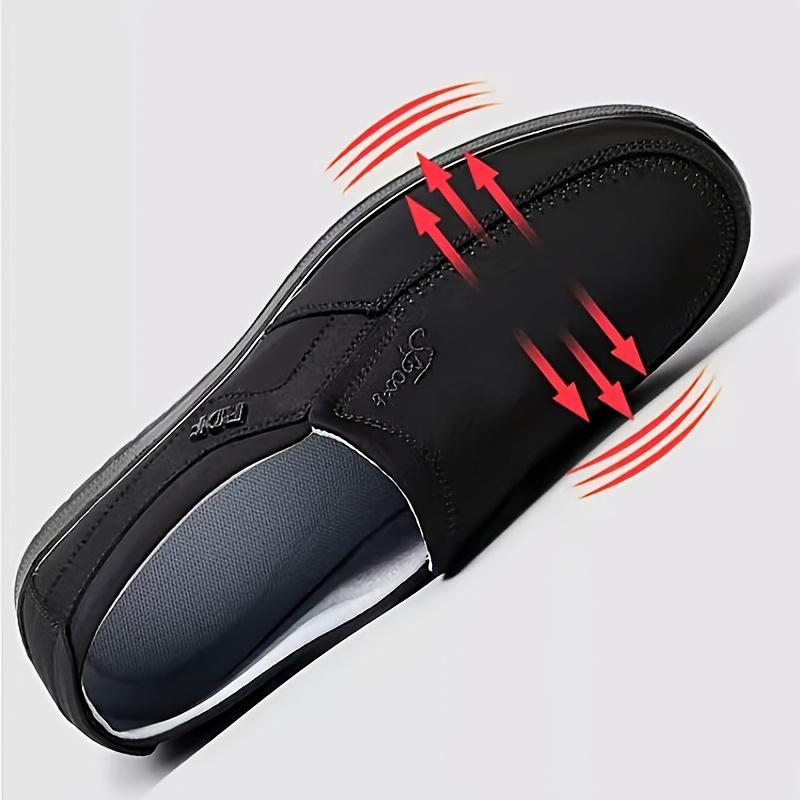 2025 New Men's Slip-On Sneakers/Loafers - Lightweight Non-Slip Rubber Sole, All-Season Comfort, Slip-Resistant Traction for Outdoor Hiking & Urban Commuting - Breathable Fabric Upper, Round Toe Design, NOT LEATHER