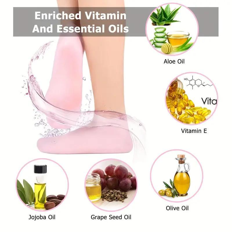 Silicone Foot Care Socks, 5 Pairs Moisturizing Foot Care Socks, Foot Skin Care Tool for Women & Men, Intensive Foot Care, Professional Foot Care Products