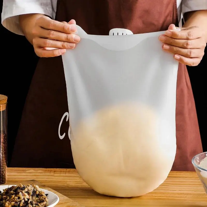 Silicone Kneading Dough Bag Kitchen Flour Mixer Versatile Bread Pastry Pizza Bakeware Cooking Tool, Tencel, Baking