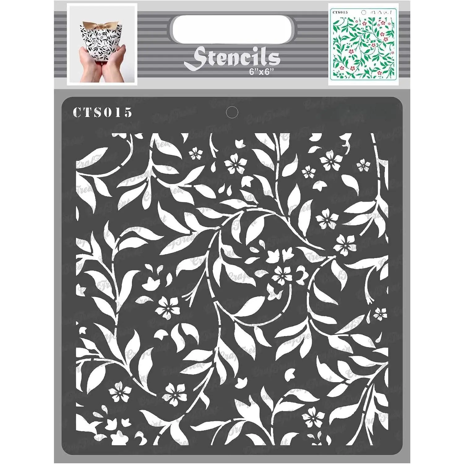 Flourish Stencil for Painting – 6x6 Inch – Decorative Flourish Background Stencil for , Canvas, Paper, Fabric, Wall, Tile, and Floor – DIY Art, Crafts,  & Leaves Designs