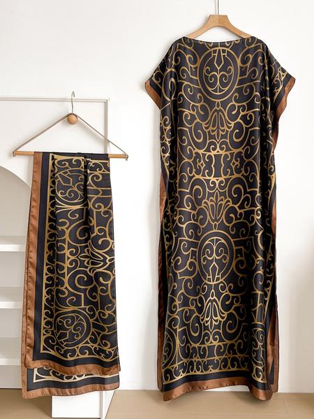 Women's Elegant Soft Warm Shawl & Scarf Set, Casual Trendy Long Scarf & Shawl, Fashionable Accessories for Women & Girls for All Season