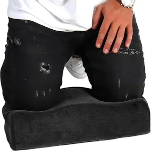 Kneeling Pad Comfort Memory Foam - Extra Thick Knee Cushion Floor Sitting for Work, Mechanics, Construction, Gardening, Yoga, Bath Kneeler for Baby Bath -Provide Support for Knees & Elevation (Black)