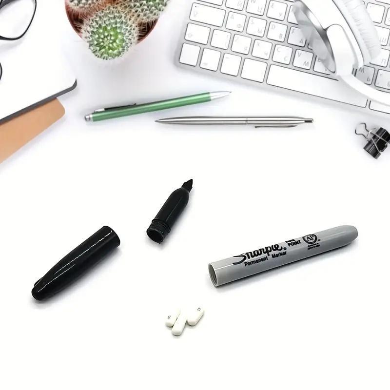 Transfer Safe Marker Pen, 1 Count Plastic Waterproof Marker Pen, Permanent Oil Marker Hidden Secret Storage Tool, Fun Gift for Family and Friend, Dual Tip Marker, Multipurpose Marker Pen, Stationery Supplies