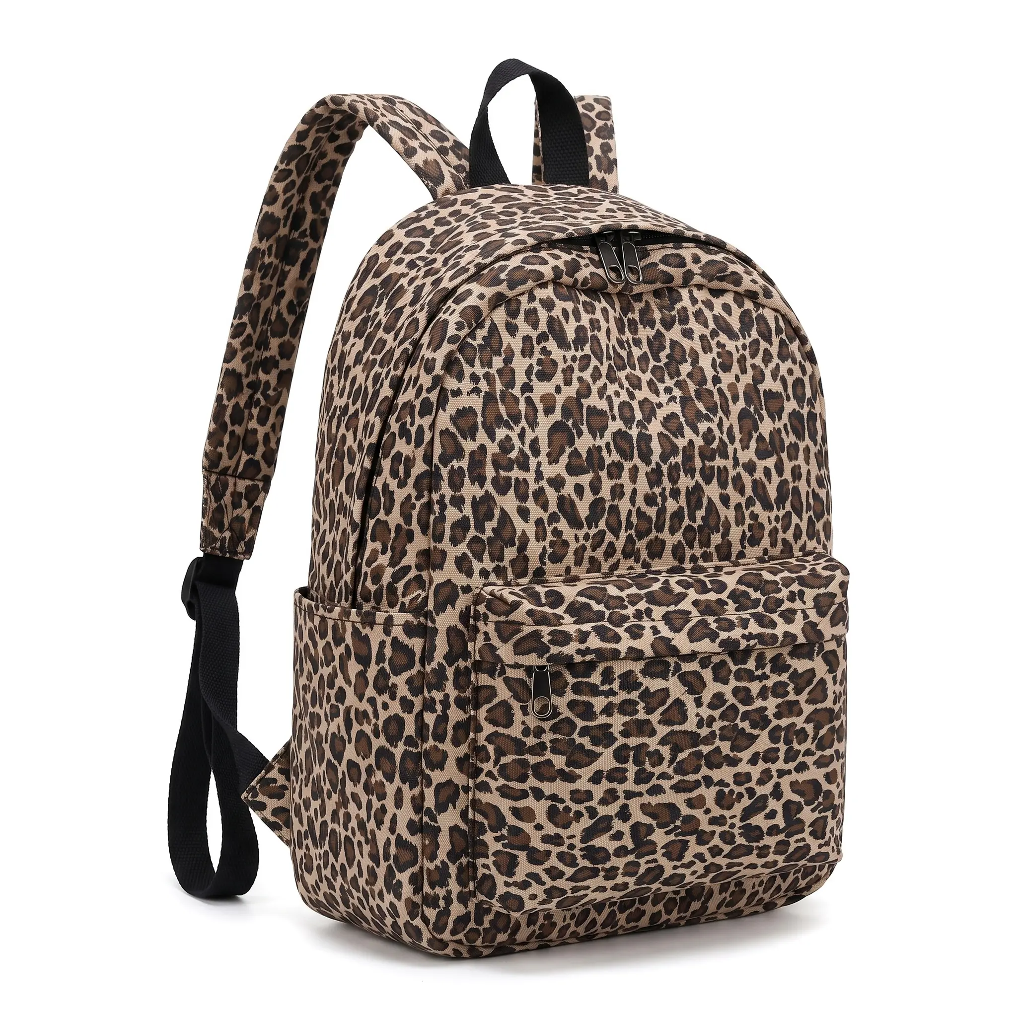 Unisex Cozy Canvas-Nylon Backpack for School, Breathable, Wear-Resistant, Shockproof, Weight-Reducing Bag for Teens' Middle School Daily Class & Outdoor Travel (Dark Khaki, Coffee)