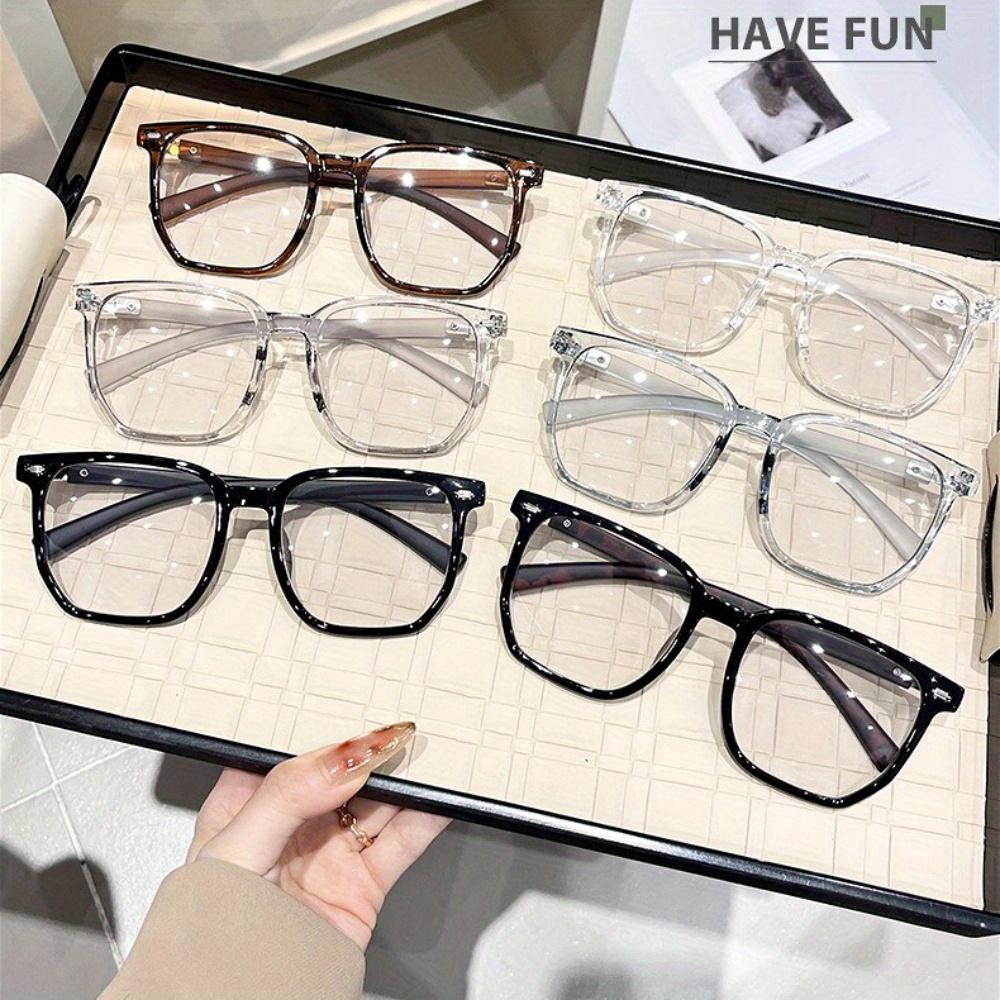 2-Pack Large Frame Reading Glasses with Gray Lens - Presbyopia Eyeglasses Suitable for Women & Men, +0.50 to +1.75 & +4.0 Diopters Strength, Age-Related near Vision