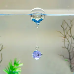 2pcs Fish Tank Floating Decoration, Handmade Glass Stingray Fish Float, Marine Life Craft, Aquarium Decor, Holiday Gift