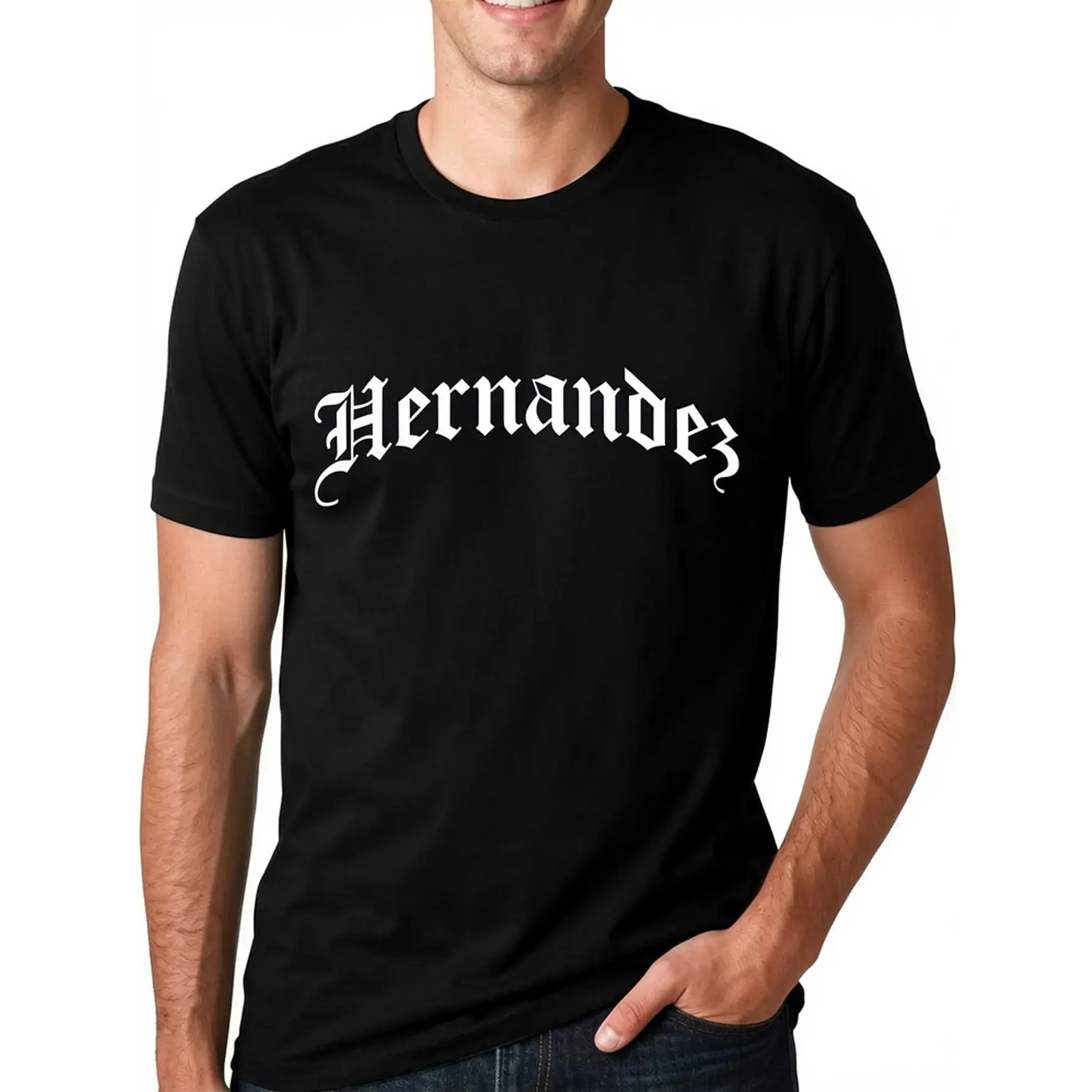 Distressed Hernandez Surname Graphic T-Shirt, Unisex Casual Short Sleeve Tee in 100% Cotton, Chicano Heritage Gift