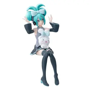Anime Hatsune Miku Cos Raccoon Demon Cat Ears Cinnamoroll Kawaii Miku Girl Anime Figure PVC Collection Model Doll Toy