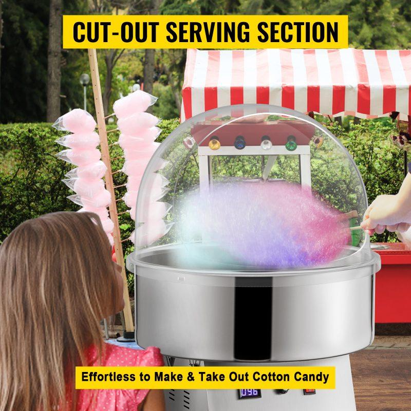 VEVOR 20.5 Diameter Candy Floss Cover for Candy Floss Maker Machine 52cm Dome Shield Cover of Commercial Candyfloss Machine Dome Cover Shield Cover (Cover Only)