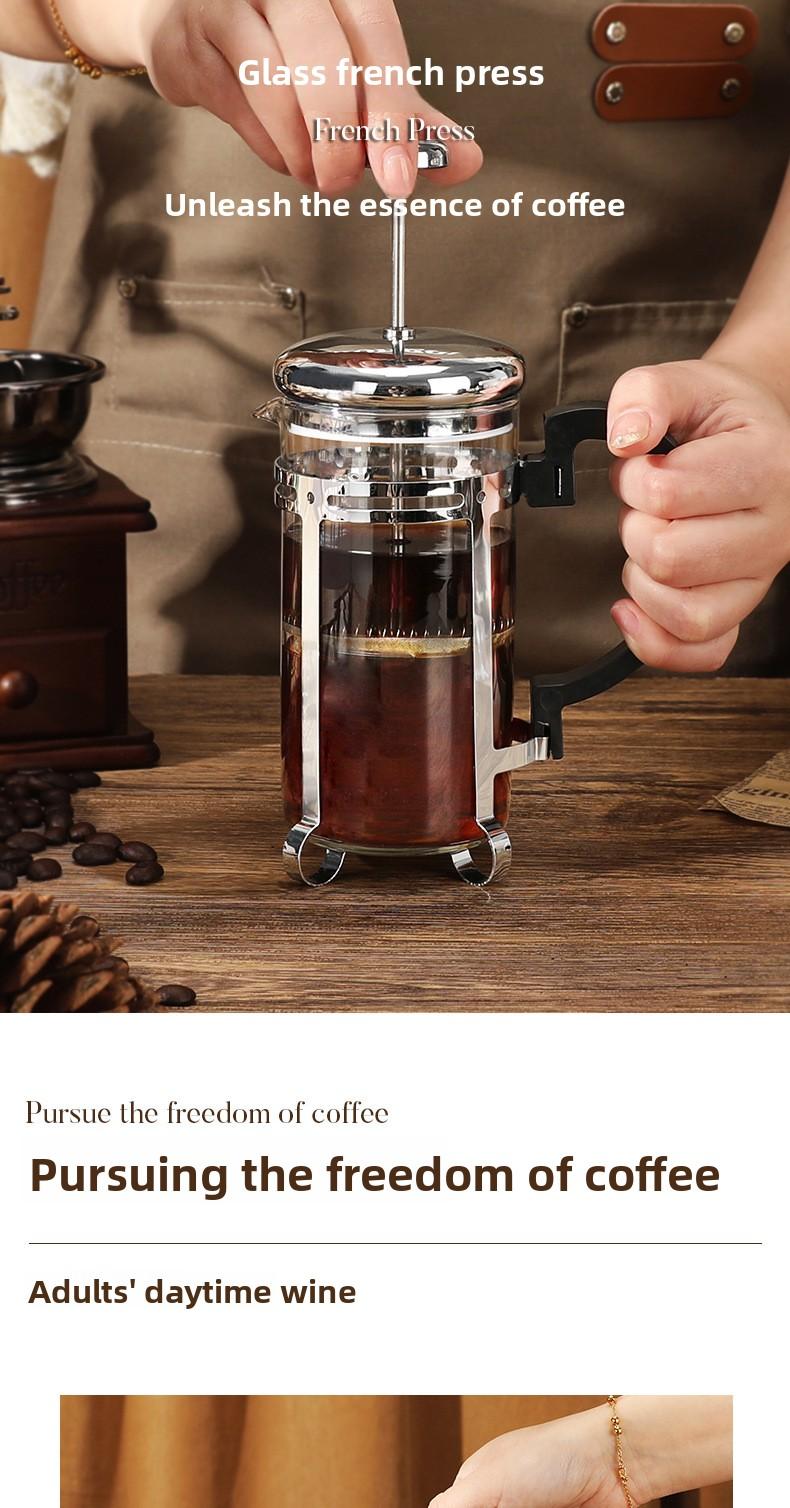 Hand-cranked coffee grinder gift set, grinder and French press pot set, coffee utensils for promotional gifts