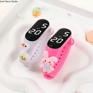 New 2Pcs Cute Animal Combo LED Wristband, Unisex Kids Electronic Wrist Watch Smart Band for Boys & Girls, Lightweight Fashion Timepiece, Hot Selling Accessory Perfect for Back to School, Daily Wear and Holiday Gifts