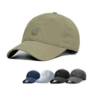 Unisex Polyester Baseball Cap with Embroidered Pattern, Quick-Dry Lightweight Hat with an Adjustable Strap for Summer Outdoor UV Protection