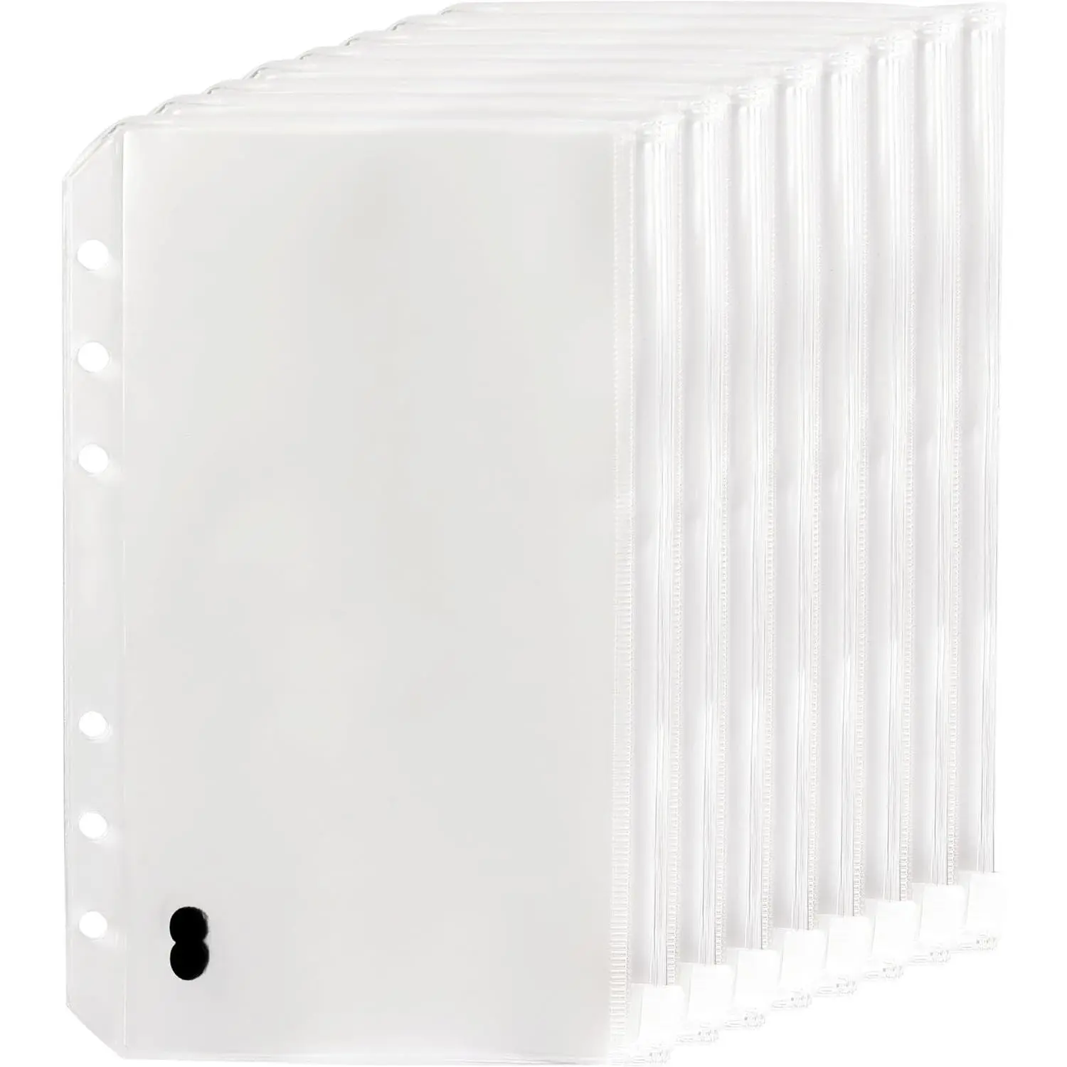 - A6 Binder Pockets, 8 Pack, 6 Holes | Clear Zipper Folders for Budgeting,  Envelopes, and Document Organization