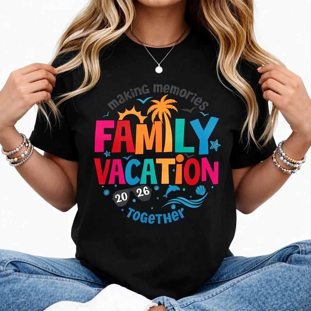 Family Vacation 2026 Beach Matching Family Summer Vacation T-Shirt