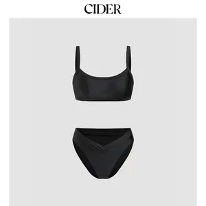 Cider U-neckline Tankini Full Coverage Bikini Set