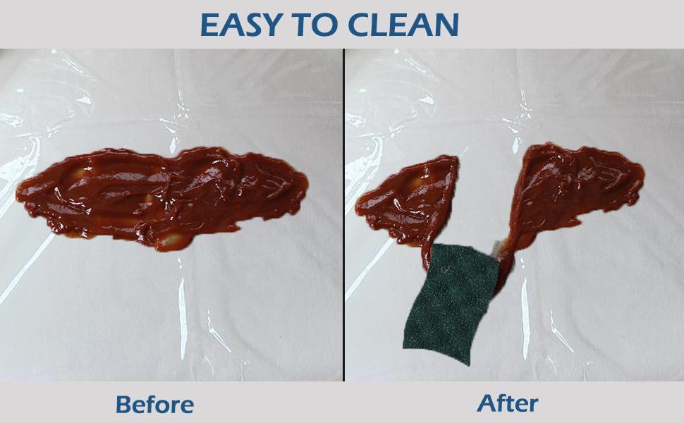 6 Pack Chair Covers, Clear Dining Room Chairs Cover Set, Transparent Waterproof Seat Protector from Cat Scratch, Dust, Spill, Pet Hair and Easy