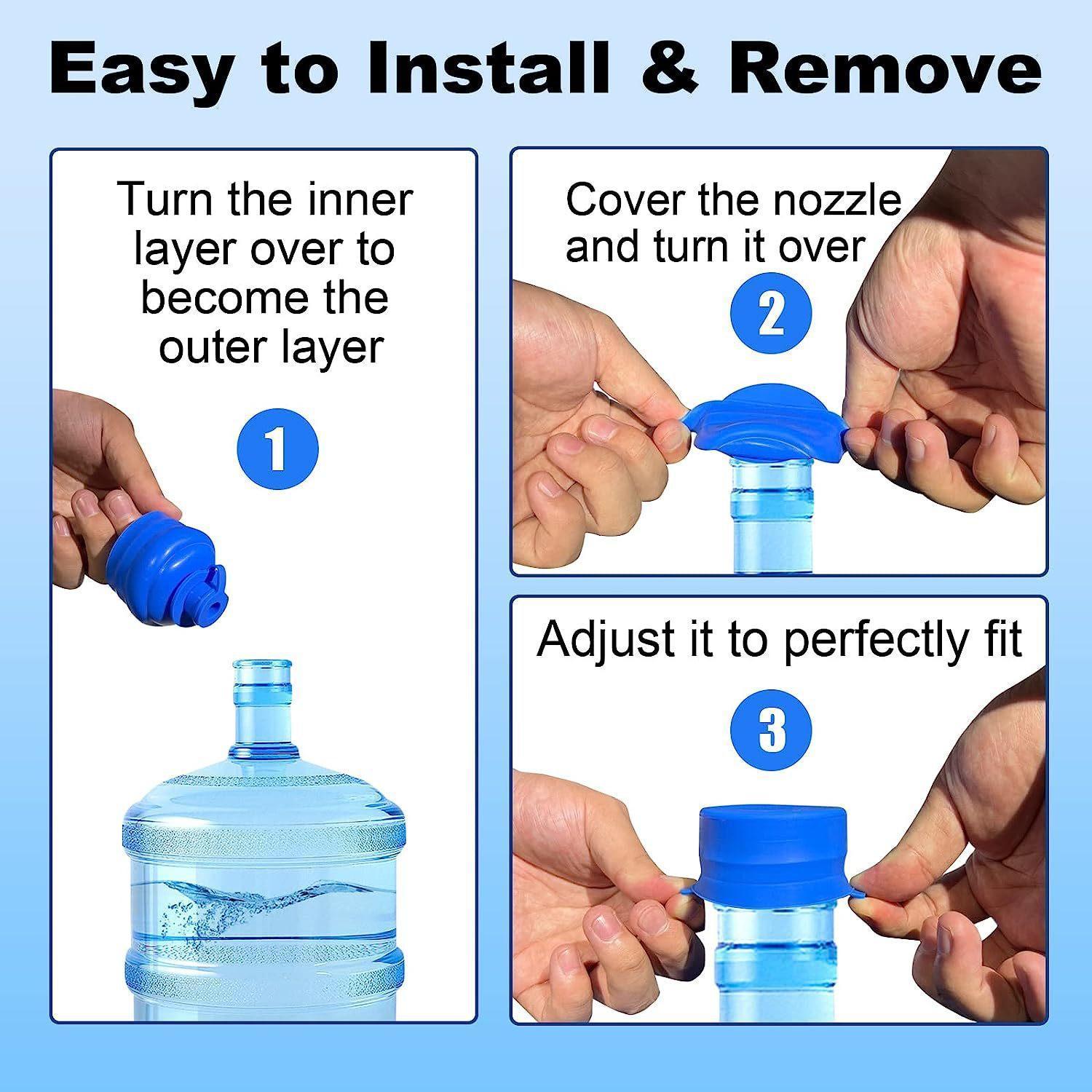 3 & 5 Gallon Water Jug Cap,Silicone Reusable Replacement Cap,Non Spill Bottle Caps for 55mm Bottle Water Dispenser Caps,Drinkware Accessories for Home Office Dormitory-Pack of 3 3 & 5 Gallon Water Jug Cap,Silicone Reusable Replacement Cap,Non Spill Bottle Caps for 55mm Bottle Water Dispenser Caps,Drinkware Accessories for Home Office Dormitory-Pack of 3