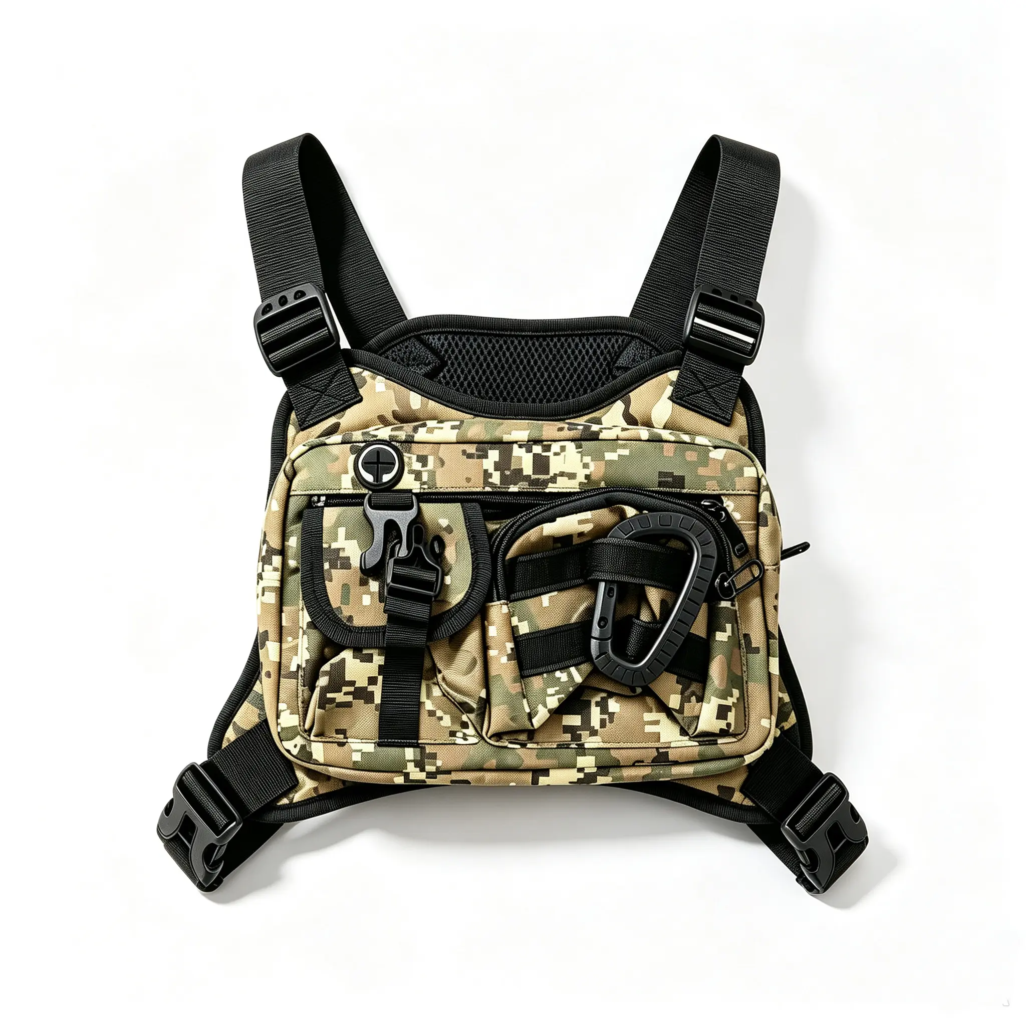 Sports Chest Bag For Men Women,Tactical backpack,military bag, waterproof | wear-resistant | durable | adjustable sling chest bag, Running Vest Bag With Built-In Phone Holder & Extra Storage For Workouts，hiking, traveling, fishing,Green