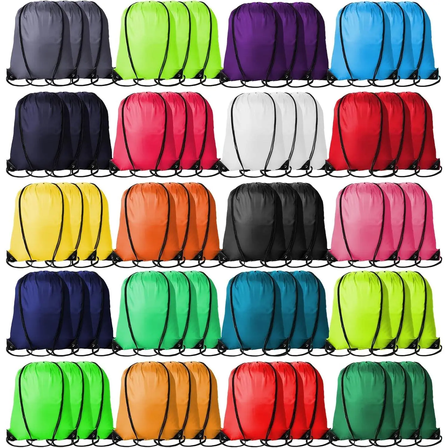 Drawstring Backpacks Bulk String Bag Cinch Sack Pack Storage Knapsack Polyester Gift Bags Sports Drawstring Bags for Trip Gym Party Bags