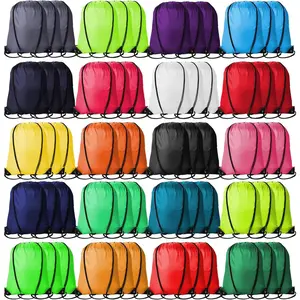 Drawstring Backpacks Bulk String Bag Cinch Sack Pack Storage Knapsack Polyester Gift Bags Sports Drawstring Bags for Trip Gym Party Bags