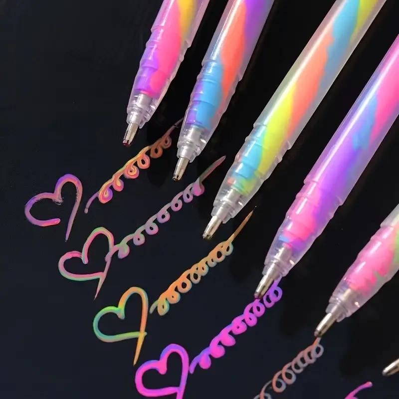 Colorful Glitter Pen, 6/18 Counts Spiral Writing Pen, DIY Decorative Pen for Scrapbooking, Journaling, Drawing, Writing for New year gift Colorful Glitter Pen, 6/18 Counts Spiral Writing Pen, DIY Decorative Pen for Scrapbooking, Journaling, Drawing, Writing for New year gift