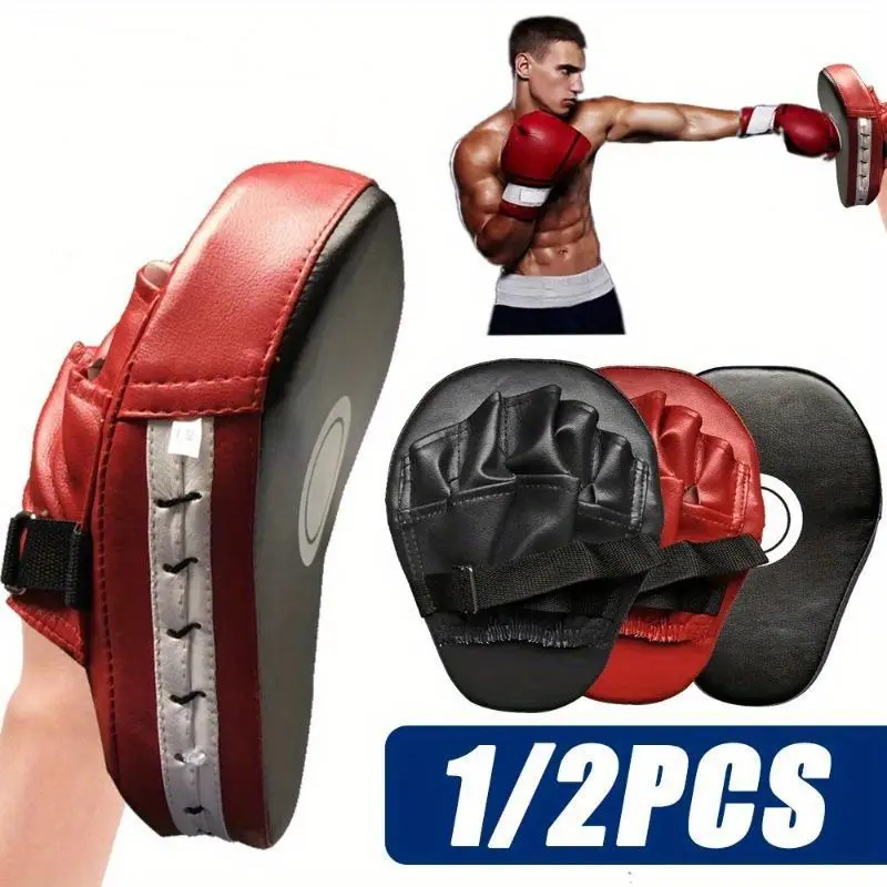 Curved Boxing Muay Thai Hand Target Sanda Training Thickened Earthquake-resistant Curved Baffle PU Leather 5-finger Hand Target