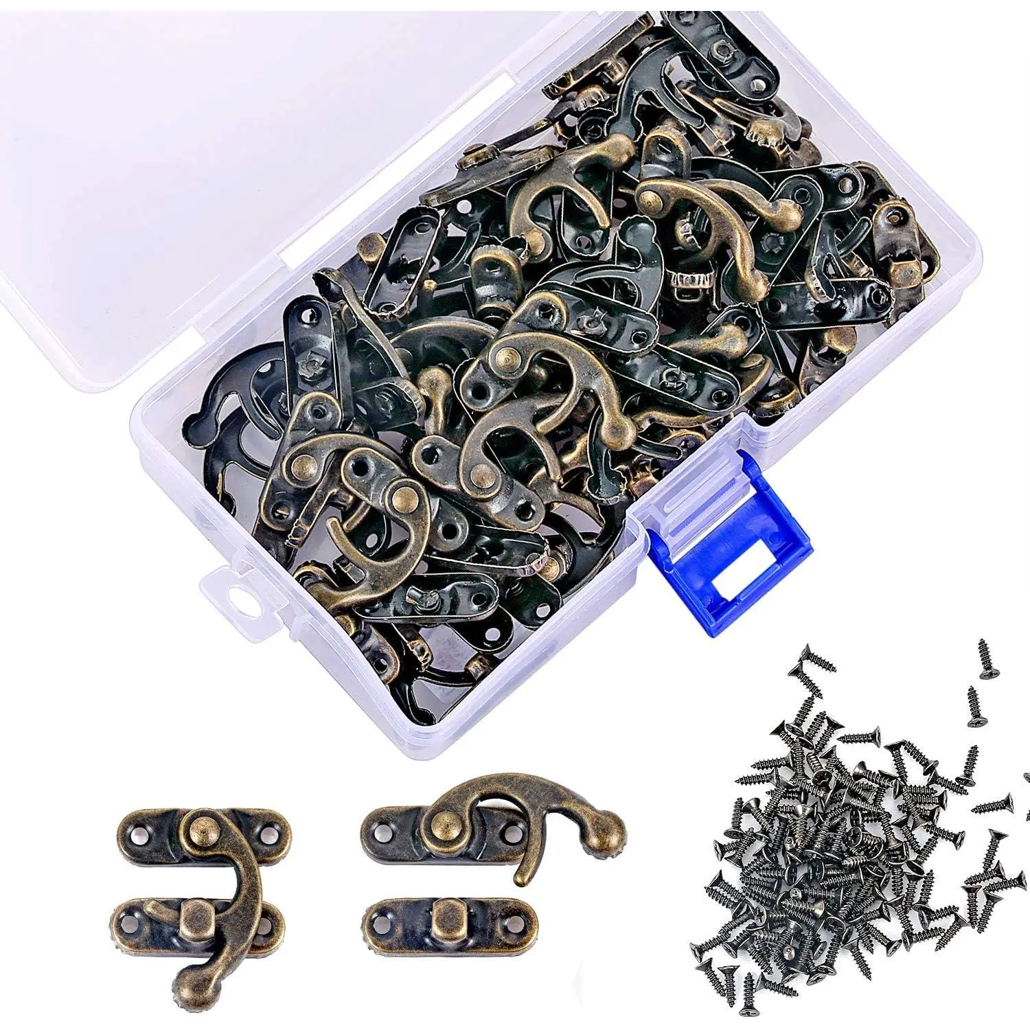 Bronze Wood Screw Assortment, 200-Piece Fastener Hardware Kit for Home Repair and DIY Projects