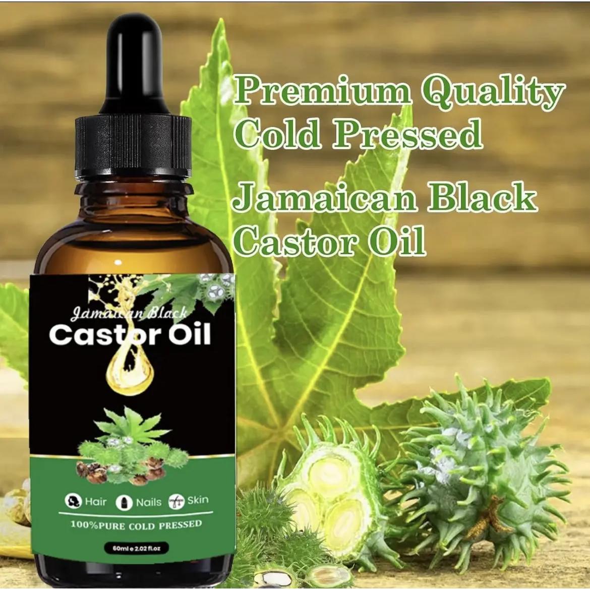 PAPOIYA Jamaican Black Castor Oil Set, Cold Pressed Castor Oil with Dropper, Hair Lash Growth Serum