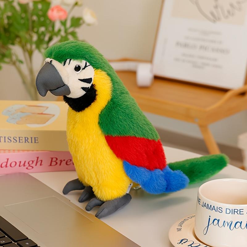 Plush Toy of a Parrot, Cute Fluffy Stuffed Bird, Cartoon-Style Parrot Doll Charming Home Decoration, Perfect Birthday Gift for Kids, Great Present for Halloween and Christmas