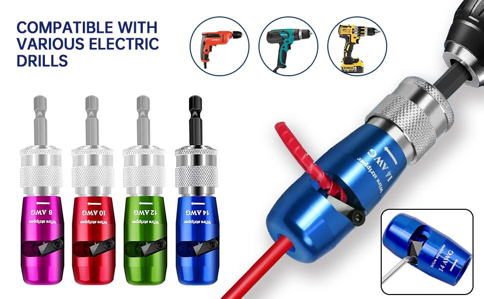 BASIC SUPPLY Wire Stripper Twister Tool for with 25pcs Wire Nuts, 8/10/12/14 AWG Gauge Wire Stripping Tool & Wire Twisting Connector Set,2025 Improve Work Efficiency 20 Times