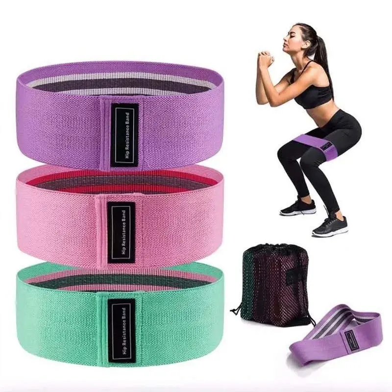Fitness 3-Pack Fabric Weight Bands Set - 3 Resistance Levels for Legs, Glute Gains, Gym Use - Durable Training, Exercise Equipment, Compact Easy-to-Carry Stretching Accessories for Home Workouts