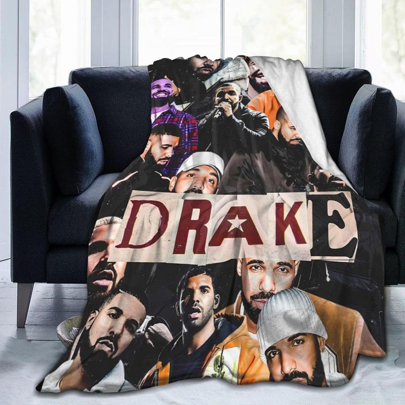 Drakes Soft Throw Blanket Rapper Singer Album Cover Party Decorations for Bed Sofa Living Room Birthday Holiday Gifts