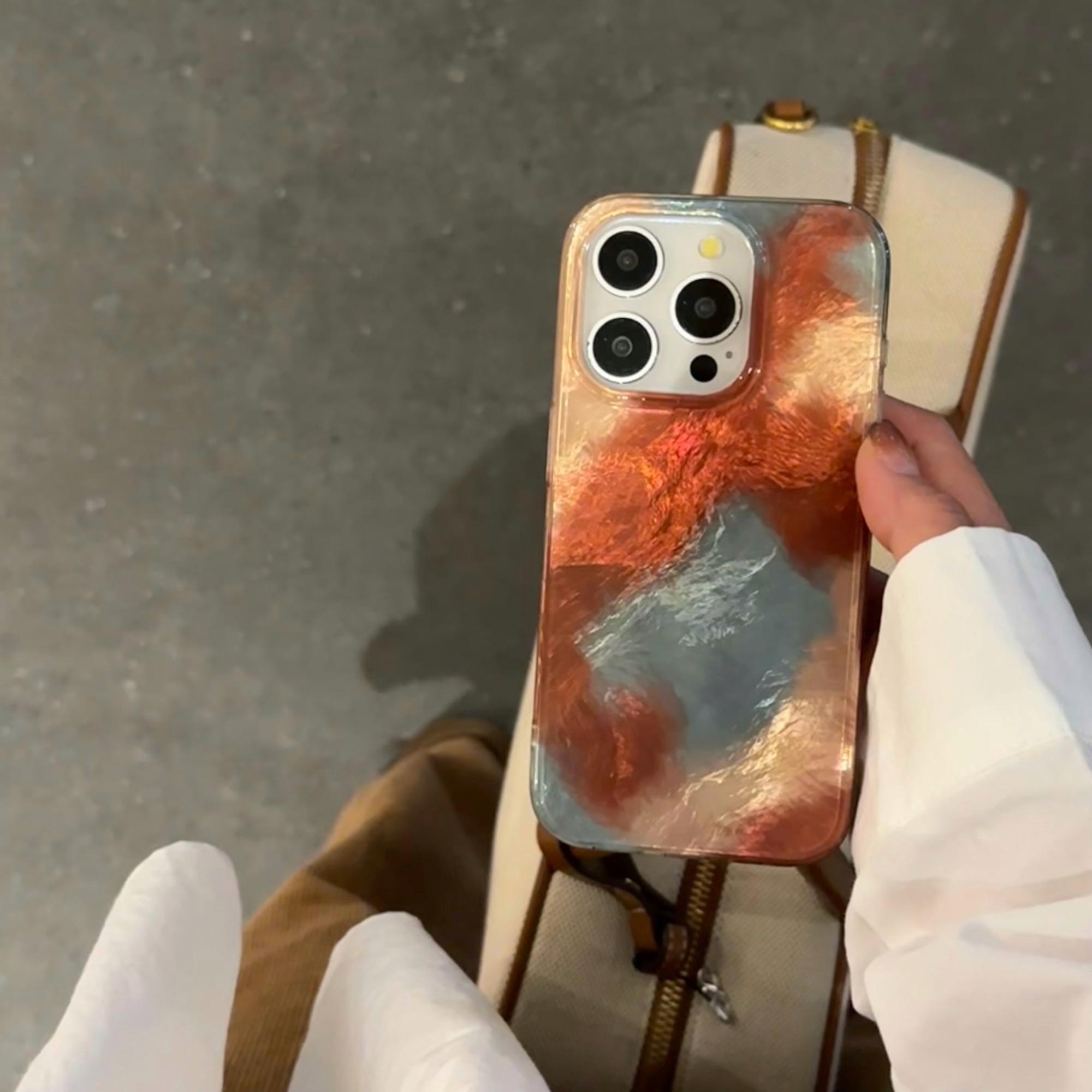 Iceberg Blue Gradient Dual Layer Shockproof Phone Case for iPhone 17 Pro Max, Stylish Protective Cover for iPhone 17 16 15 14 13 12 11 X XS XR Pro Max Plus Air