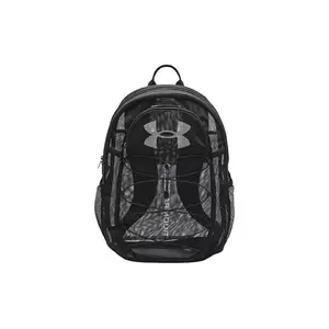Under Armour Hustle Mesh Zip-Up Backpack for Men and Women, Casual Style in Black