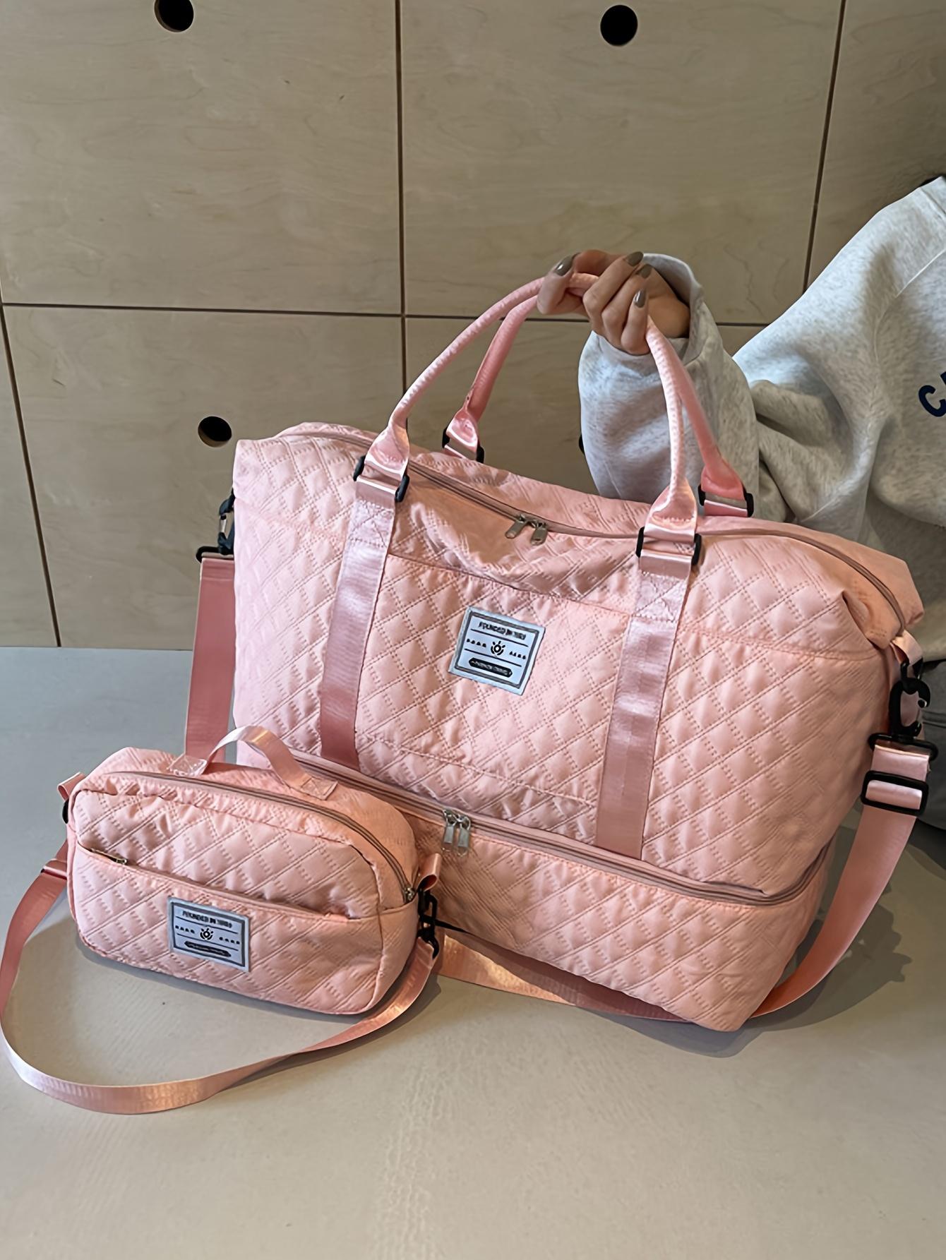 Travel Bag Set, Women's Weekend Bag with Shoulder Strap, Overnight Bag with Shoe Compartment, Yoga Gym Bag with Wet Pocket and Shoe Pocket, Pre and Postpartum Hospital Bag, Business Sports Bag Set