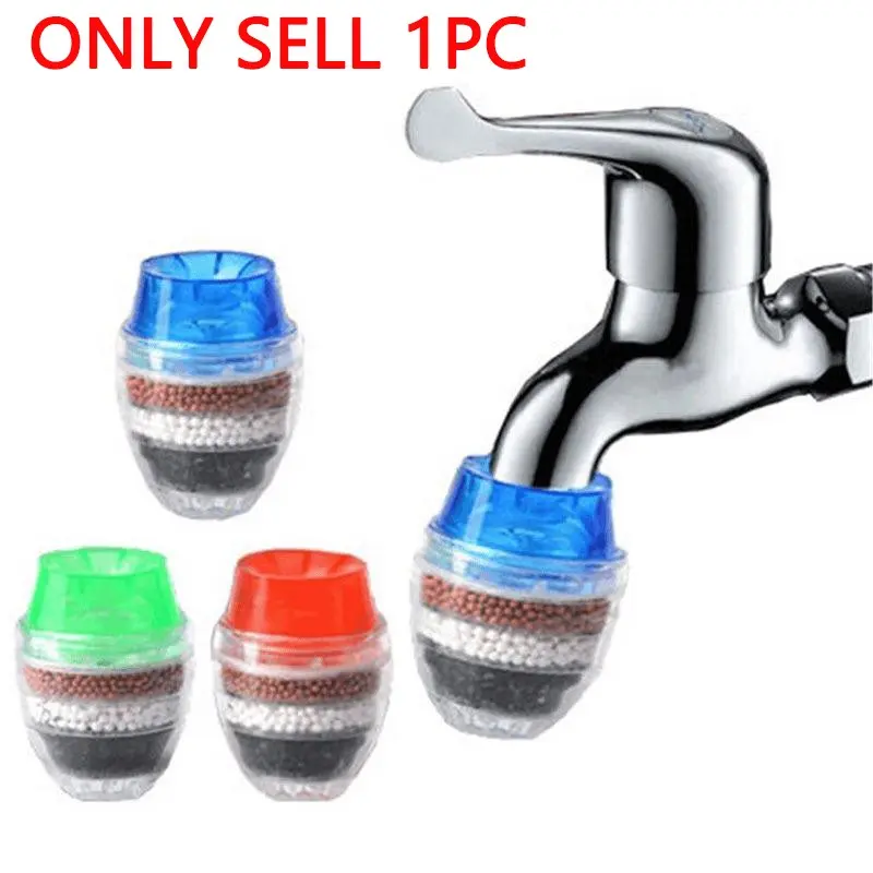 1pc New Home Tap Water Faucet Attachment Purifier Filters Tap Water Multi-Layer Silt Strainer Clarifier Cleaner Device Saving Home Kitchen Bathroom Accessories Water Filter Replacement