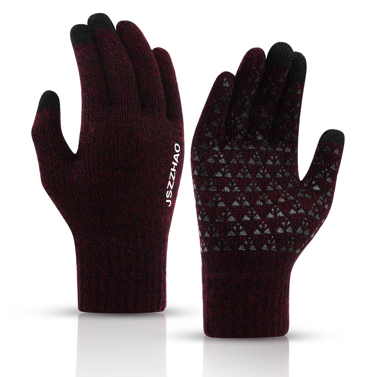 Outdoor autumn and winter warm gloves fleece running gloves men's windproof touch screen fitness sports photography cycling gloves